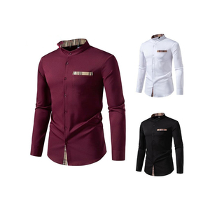 Office Wear Herren Casual Wear Hemden für Herren <span class=keywords><strong>in</strong></span> MAroon Farbe Full Sleeves Button Closure <span class=keywords><strong>Shirts</strong></span> mit Custom Label - Product Image 3