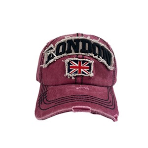 หมวกเบสบอลใส่ได้ทั้งชายและหญิงหมวกมี6ชิ้นหมวกแบบเย็บปักปักลายหมวกผ้าฝ้ายฟอกสีแบบวินเทจหมวกแก๊ปทรูเกอร์ - Product Image 1