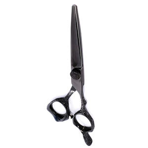 Tijeras de corte de pelo de Salón al por mayor, tijeras de salón de peluquería de hoja afilada recta recubierta de negro con tornillo ajustable - Product Image 6