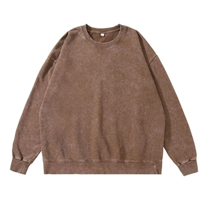 Pull à capuche unisexe ample et épais en coton, style streetwear, délavé à l'acide, vintage, pour l'hiver, vente en gros, personnalisable OEM - Product Image 5
