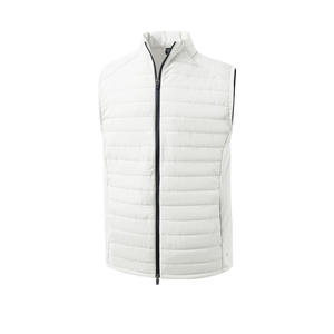 Gilet d'hiver unisexe épais et uni avec fermeture éclair, logo personnalisé, doublure en lin réversible, sans manches, long, avec capuche - Product Image 1