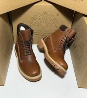 Bottes légères pour hommes avec tige en cuir véritable, imperméables et antidérapantes, fermeture à lacets confortable, prêtes pour l'hiver