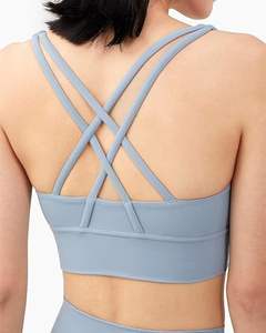 Ensemble de deux soutiens-gorge de sport extensibles à séchage rapide à bretelles respirantes pour la course à pied Yoga Fitness - Product Image 4