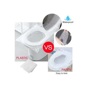 Couvre-siège de toilette jetable hygiénique en plastique transparent pratique pour les voyages et l'utilisation en restaurant - Product Image 3
