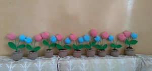 Double pour pot de fleurs tulipes Jardinière décorative intérieure et extérieure écologique pour fleurs de printemps pour la décoration intérieure Diwali - Product Image 2