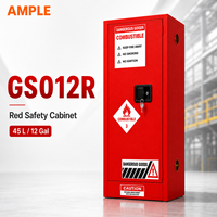 Armoire de sécurité pour produits inflammables 45L (12 gallons) en acier rouge pour stockage de produits chimiques en laboratoire et atelier – Fournisseur B2B