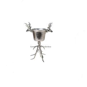 Fancy Premium Quality Standing <b>Beer</b> and Wine Storage <b>Bucket</b> Ice Chiller and Cooler Silver Color Reindeer Design Handmade <b>Buckets</b> - Product Image 1