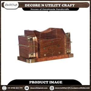 Ensemble de sous-verres carrés en bois faits à la main en bois de Sheesham, design antique écologique pour la décoration de table - Product Image 2