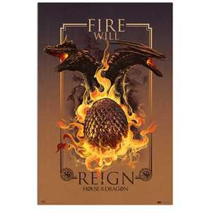 Póster Moderno 'House of the Dragon' en Lienzo, Arte Mural 'El Fuego Gobernará' - Product Image 5