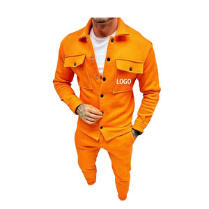 Survêtement deux pièces en éponge polaire du fabricant pour hommes élégants Vêtements pour hommes - Product Image 1
