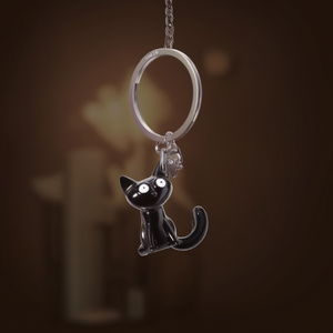 Portachiavi in metallo Felix 3D a forma di gatto, gadget personalizzati - Product Image 3