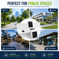 Banc solaire intelligent d'extérieur avec charge USB, éclairage LED, compatible Wi-Fi pour parcs urbains intelligents et espaces publics OEM ODM