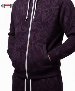 ชุดเสื้อมีฮู้ดแบบสวมหัวพิมพ์ลายแบบกำหนดเองชุดเสื้อสวมหัวแขนยาวปักลายแบบปะติดและกางเกงชุดวอร์ม - Product Image 4