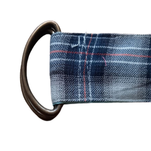 เข็มขัดผ้าคอตตินแบบยุทธวิธีของผู้ชายสำหรับกลางแจ้งเข็มขัดผ้าโพรเพอร์ MADRAS ปรับแต่งสไตล์ฟรีตัวอย่าง - Product Image 1