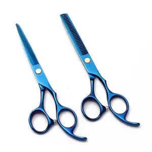 Japanese Stainless Steel Styling Insect ED Coating Tattoo Professional Barber Hair Salon Scissors straigh and curved thinning