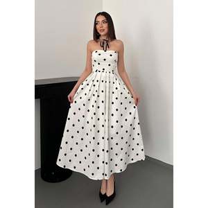Vestido Blanco con Puntos - Blanco - Product Image 1