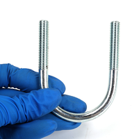 45 #   Boulon en U en acier au carbone sur mesure, plaqué zinc bleu et blanc, pour fixation de machines et colliers de serrage de tuyaux