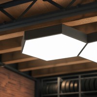 Panneau lumineux LED modulaire hexagonal pour atelier de réparation de pneus, garage