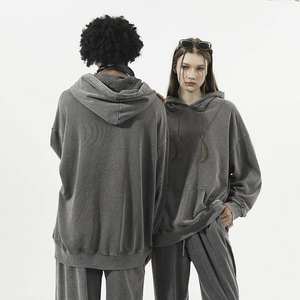 CL350h Street Wear Custom Pullover Hoodie Oversized Distressed <b>Vintage</b> Washed 100% Cotton 350 Gsm Men's <b>Vintage</b> <b>Sweatshirt</b> - Product Image 4