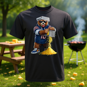 Maglietta con orso, grattugia per formaggio, cappello e occhiali da sole per scopi promozionali - Product Image 3