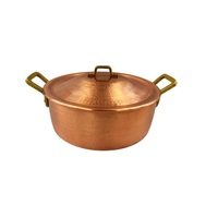 Cazuela de metal de gran venta, gran capacidad de almacenamiento, servidor de plato de mano de metal inoxidable, estufa de gas, cazuela personalizada segura