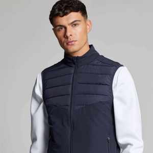 Gilet matelassé léger et isolé pour homme, veste sans manches confortable avec broderie, pour les activités de plein air et les tenues décontractées - Product Image 3