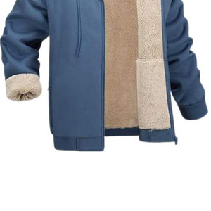 Sweat à capuche doublé en sherpa pour homme, qualité supérieure, en molleton de coton, chaud, doux, confortable, décontracté, tendance, surdimensionné, streetwear - Product Image 5