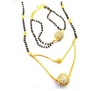 Mangalsutra à une seule boule avec zircon, pièce ornementale artisanale - Product Image 2