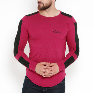 Camiseta de Algodón Suave de Manga Larga para Hombre, Ajustada, Elástica, Modelo 2026, Elegante, Cuello Redondo, para Fitness - Product Image 1