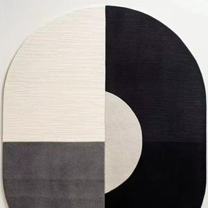 พรมขนสัตว์ถักด้วยมือผืนใหญ่ทรงแคปซูลสำหรับห้องนั่งเล่นห้องนอนรับประทานอาหาร - Product Image 1