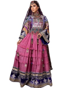 Vestidos Afganos Kuchi en Oferta, Vestidos de Fiesta para Mujer, con Apliques de Encaje, Volantes, Bordados, Hechos a Mano, Transpirables, Tallas Grandes - Product Image 1