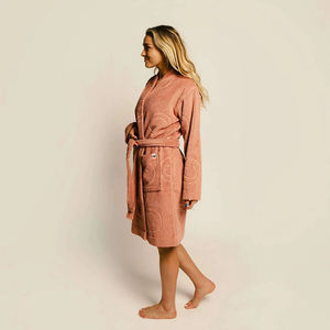 Peignoir en coton unisexe de luxe pour hommes et femmes | Peignoir éponge absorbant doux - Product Image 1