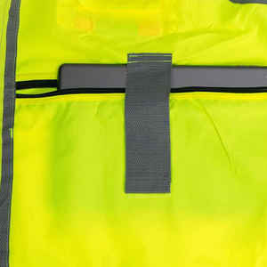 Hi Vis Safety <b>Vest</b> 100% Polyester <b>Reflective</b> Unisex Workwear Jacket Multi-Pockets Customizable <b>Reflective</b> Safety <b>vest</b> - Product Image 2