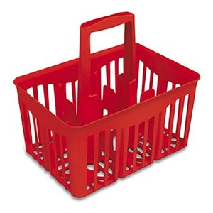 Cesta Portabotellas Stefanplast para 6 Botellas, Color Rojo 42217, Elegante Botellero con Espacio Práctico para 6 Botellas - Product Image 1