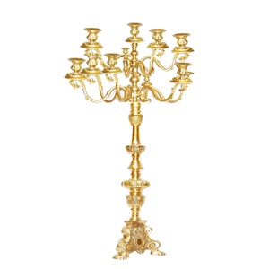 Custom Metal Candelabra 4 Arms Nickel Plated Modern Metal <b>Candlestick</b> Holder Handmade Candelabra for Home Decoration - Product Image 4