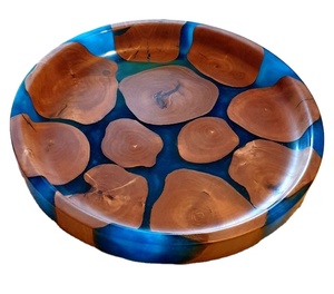 ชามไม้เรซินสำหรับตกแต่งดีไซน์ใหม่ชามผลไม้หรูหราเครื่องใช้บนโต๊ะอาหารในบ้านโรงแรมร้านอาหารเครื่องครัวอีพ็อกซี่ขายดี - Product Image 1