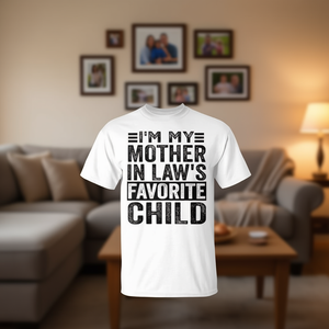 T-shirt 'Sono il figlio preferito della mia suocera' per regali per la suocera - Product Image 3