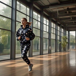 Baggy femmes étoile impression survêtement vêtements de sport Jogging impression numérique survêtement grande taille à capuche et pantalons de survêtement survêtement dames - Product Image 4