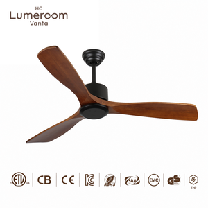 Ventilateur de plafond 52 pouces en stock aux États-Unis, sans lumière, pales en bois massif, moteur DC silencieux, télécommande pour salon, patio, chambre à coucher - Product Image 4