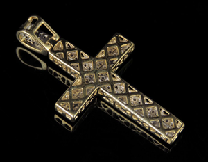 Eleva tu estilo espiritual S925 Plata Moissanite VVS Claridad Corte redondo Diamante Cruz Colgante para hombres Mujeres - Product Image 5