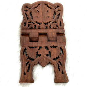 Soporte de madera tallado religioso Corán Biblia Geeta Soporte de libros sagrados Soporte de madera Rahel Disponible a precio barato y de fábrica - Product Image 6