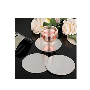 Aluminium Hammered Metal Gold Coaster Set of 6 round shape and <b>bar</b> use customized size cheap price - Product Image 5