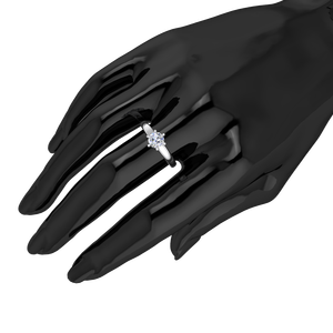 Bague Classique Élégante pour Femme en Or Jaune et Blanc 9K avec Diamant de Laboratoire Certifié IGI, Taille Brillant, Couleur EF, Clarté VS, 0,75 Carats - Product Image 5