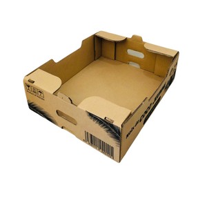 Vente en gros de boîte de plateau ondulé recyclé de haute qualité de 5 couches de logo personnalisé écologique pour l'emballage de produits agricoles fruitiers - Product Image 1