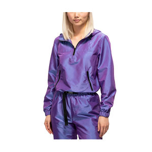 Chaqueta cortavientos de invierno personalizada y a la moda para hombre, con capucha y media cremallera, tejida, holgada, para correr, otoño, con logotipo impreso personalizado de talla grande - Product Image 1