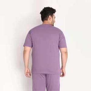 T-shirt et short en coton léger pour hommes Ensemble de vêtements d'été respirant deux pièces pour un usage quotidien décontracté Unisexe - Product Image 3