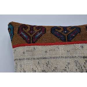 Almohada de lana Multicolor bohemio de 18x18, cojín tejido bordado Vintage portátil para ropa de cama, decoración de suelo, decoración decorativa de 16x16 pulgadas - Product Image 2