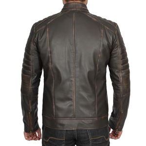 2024 New Custom Design High Street <b>Leather</b> <b>Jackets</b> Wholesale Price <b>Men</b> <b>Leather</b> <b>Jackets</b> Best Selling Trending - Product Image 2