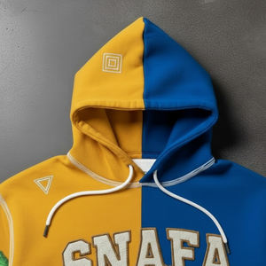 Sweat à capuche en molleton lourd de style streetwear pour homme, sweat à capuche délavé au soleil, sweat à capuche ample pour homme, sweat à capuche délavé à l'acide, broderie - Product Image 6