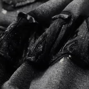 เสื้อยืดผ้าฝ้ายโอเวอร์ไซส์สำหรับผู้ชายเสื้อเชิ้ตแขนสั้นพิมพ์ลาย DTG งานเย็บปะแขนสองชั้นเข้ารูป - Product Image 3